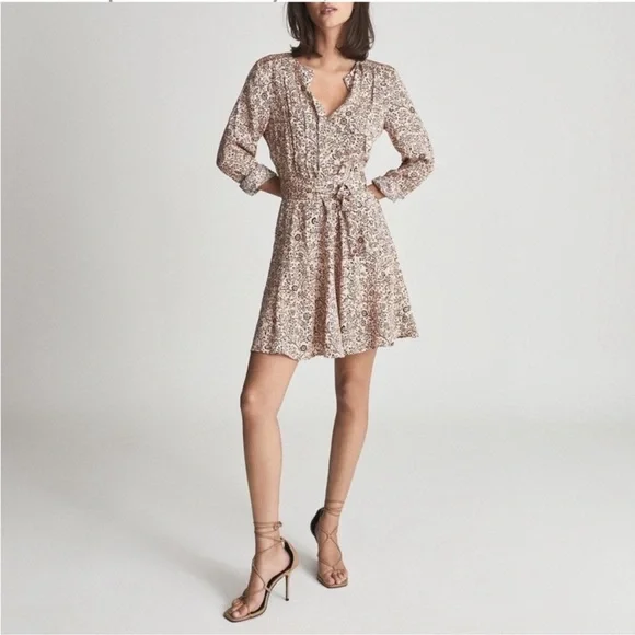 Reiss | Dresses | Reiss Blush Link Midlength Dress | Poshmark